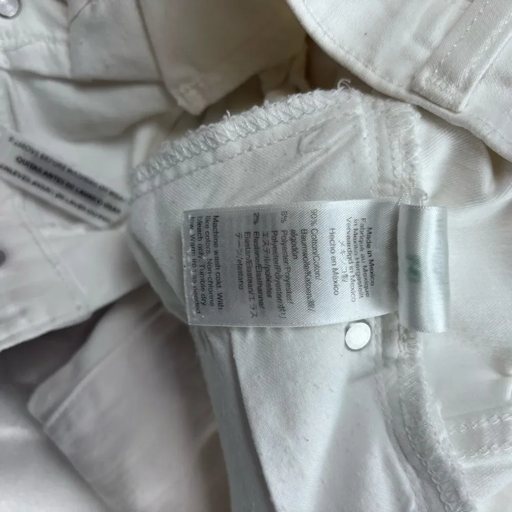 J. Crew Women’s Slim White Jeans. Size 30. Cool Look!  Nice Condition!